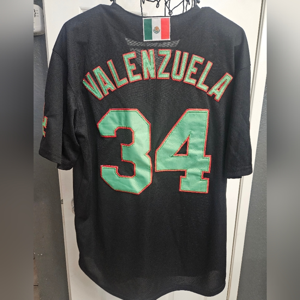 Valenzuela Black Dodgers Jersey